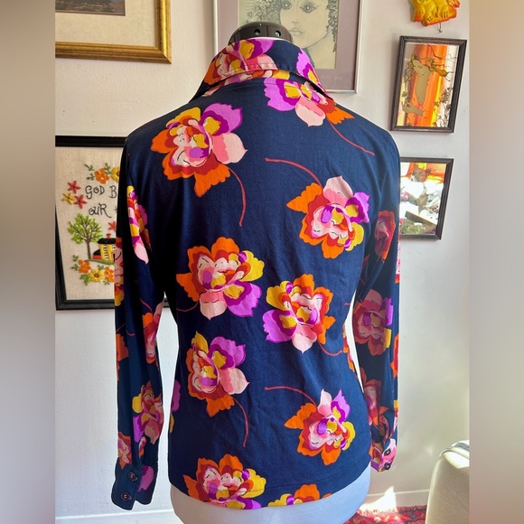 Vintage 70s Floral Blouse – Bold Pop Art Print - Picture 6 of 6